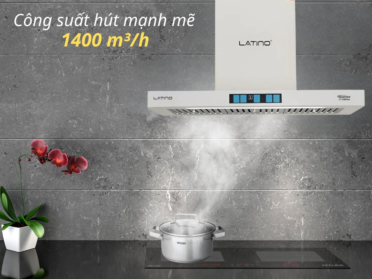 Công suất hút 1400 m³/h mạnh mẽ