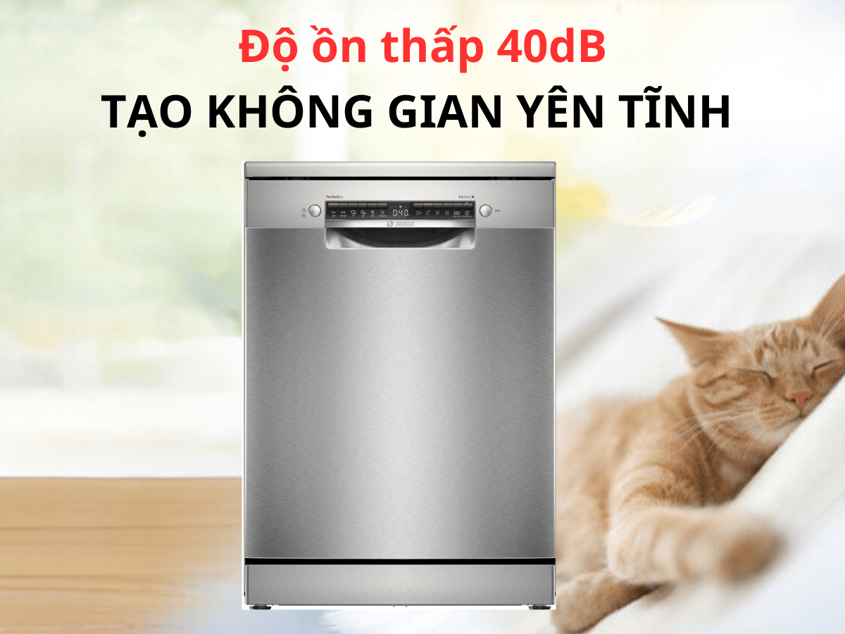 Động cơ không chổi than EcoSilence Drive, độ ồn thấp 40dB
