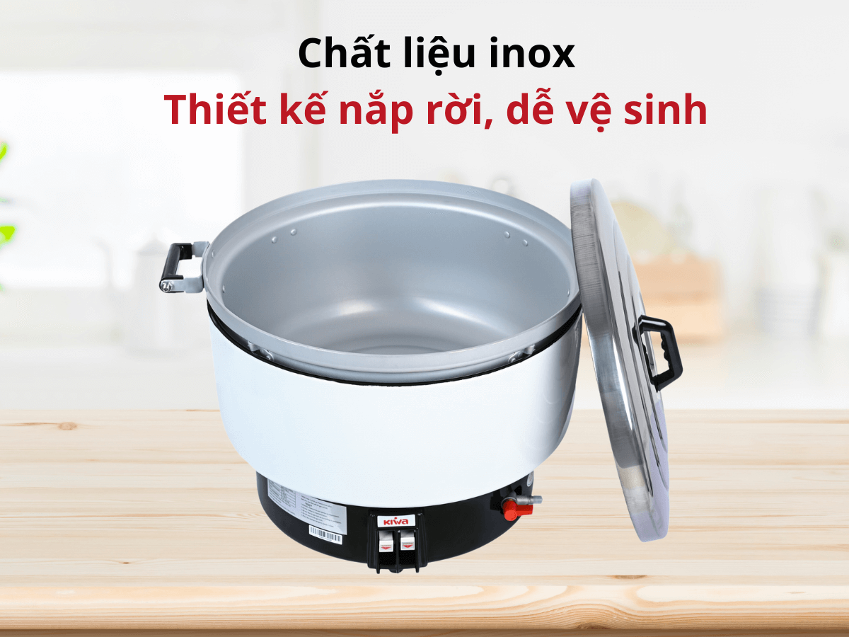Thiết kế nắp rời, dễ vệ sinh