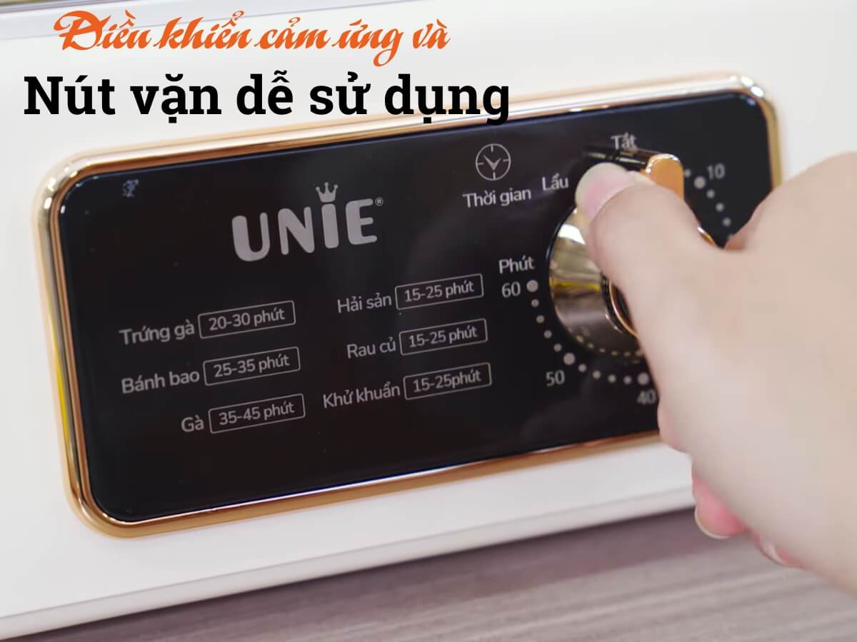 Điều khiển cảm ứng và núm vặn dễ sử dụng