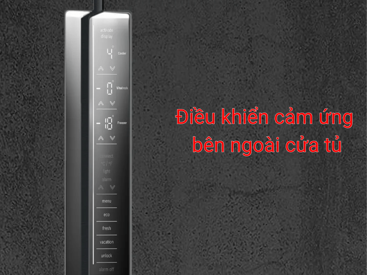Điều khiển cảm ứng bên ngoài cửa tủ