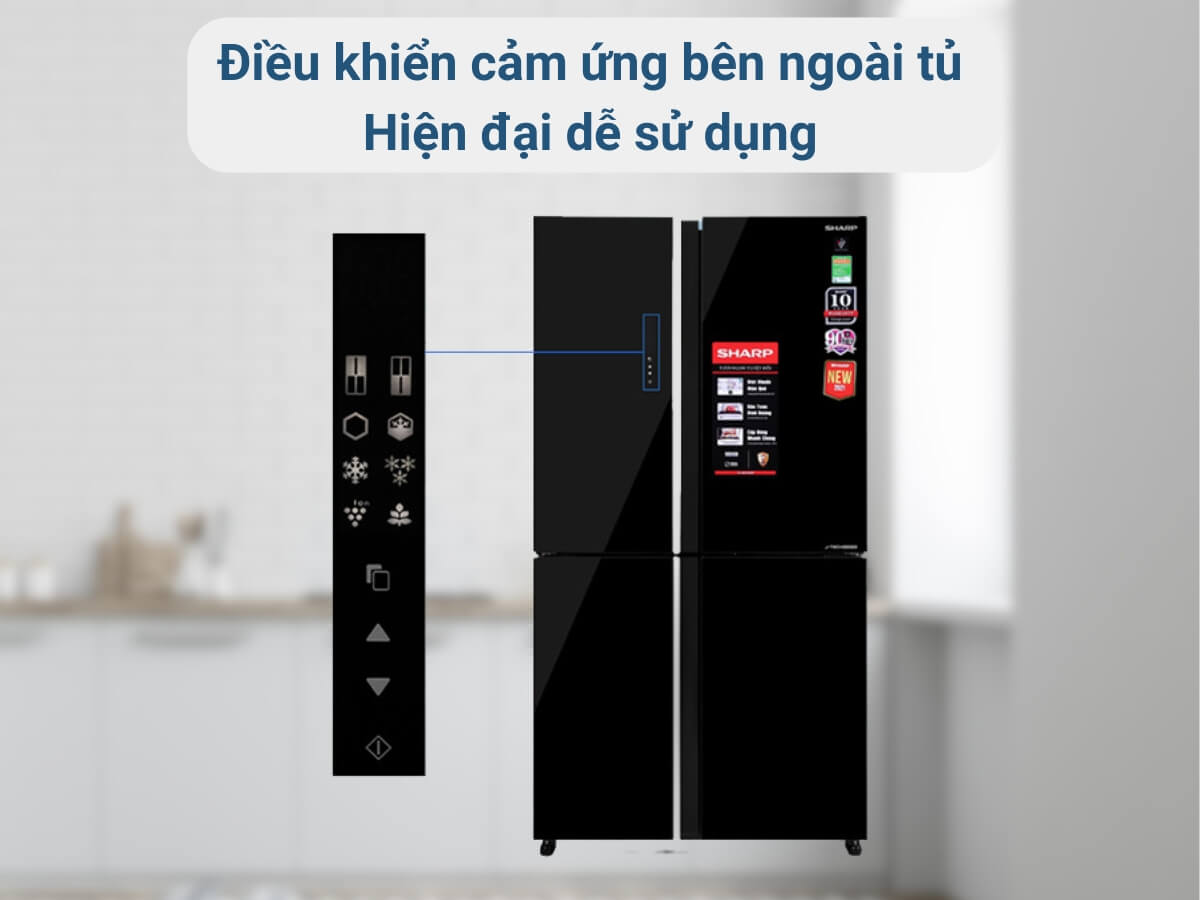 Điều khiển cảm ứng bên ngoài cửa tủ