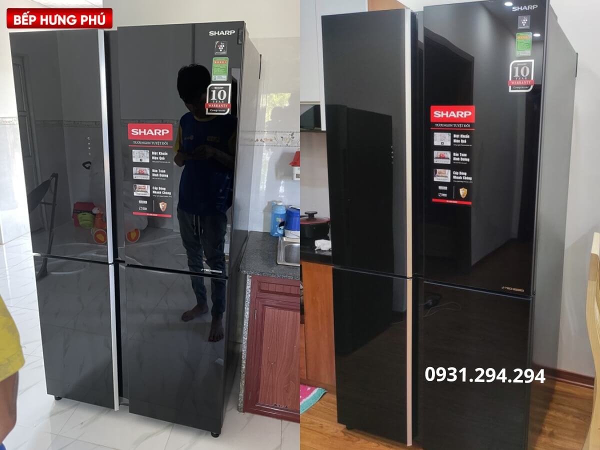 tủ lạnh Sharp SJ-FXP600VG-BK tại nhà khách hàng