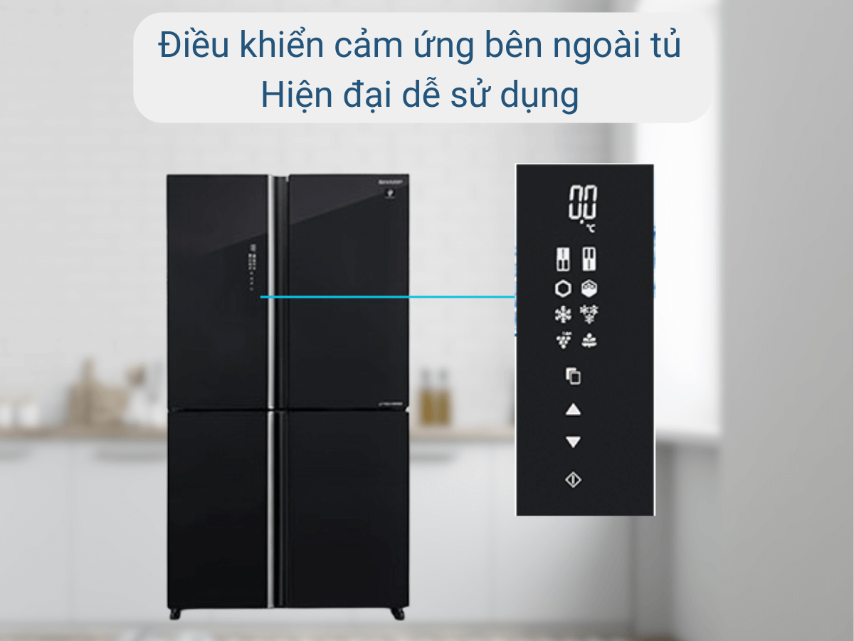 Điều khiển cảm ứng bên ngoài cửa tủ