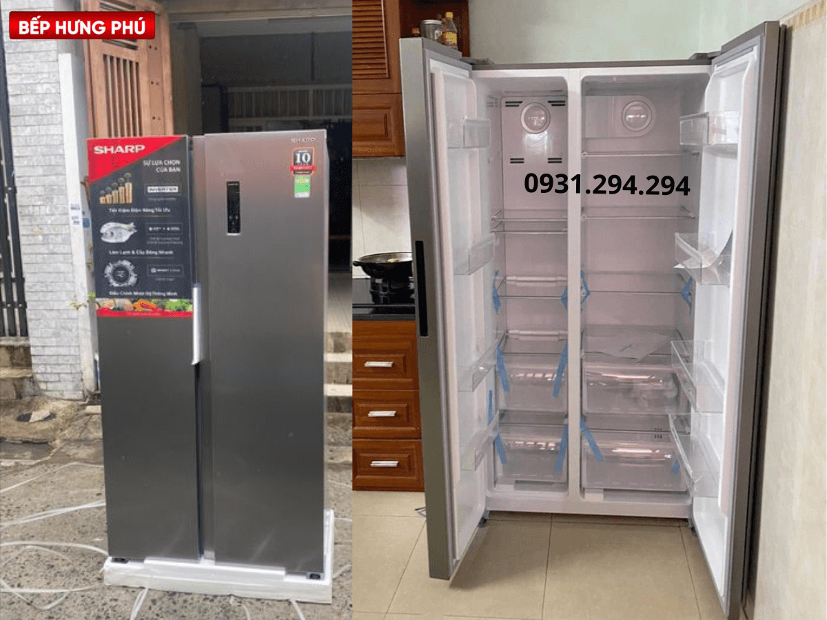 tủ lạnh Sharp SJ-SBX440V-SL
