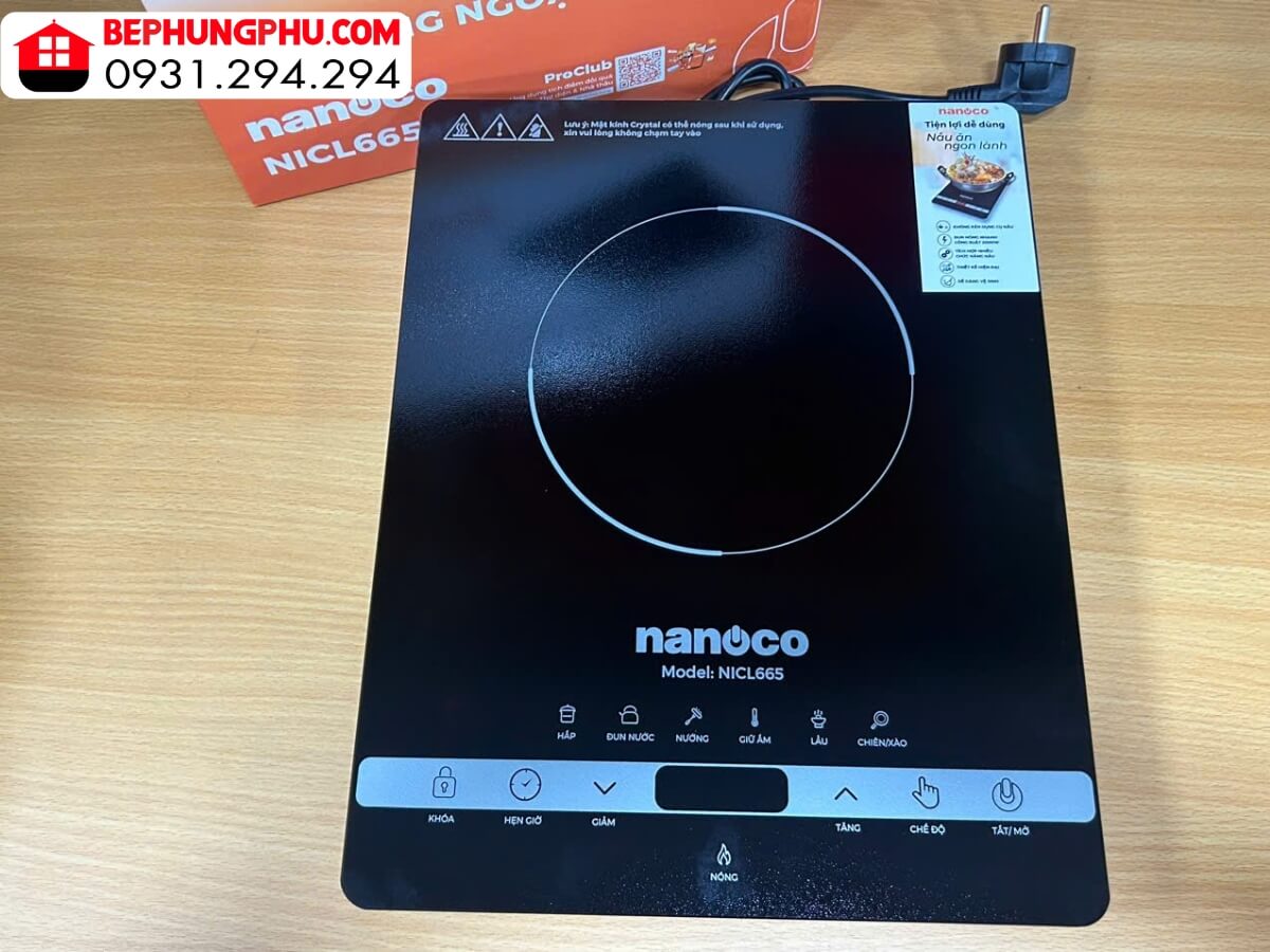 Bếp điện Nanoco NICL665 thiết kế nhỏ gọn, hiện đại