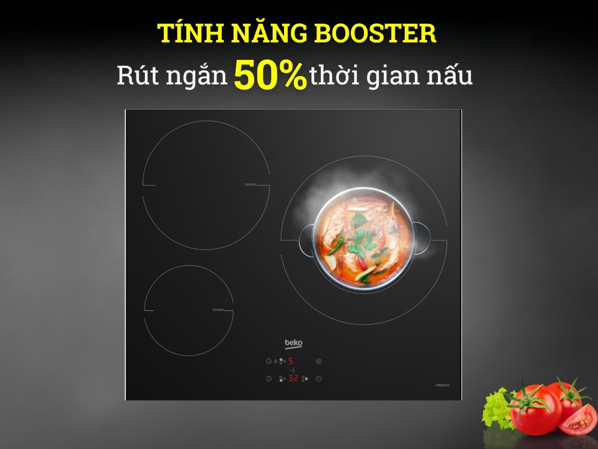 Gia nhiệt nhanh Booster giúp nấu nướng nhanh chóng