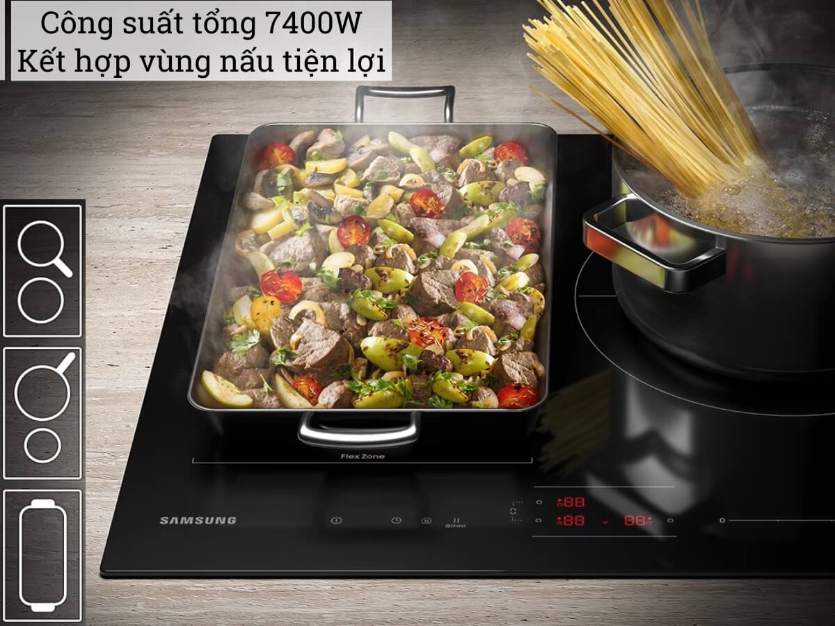 Công suất mạnh mẽ, tính năng kết hợp vùng nấu