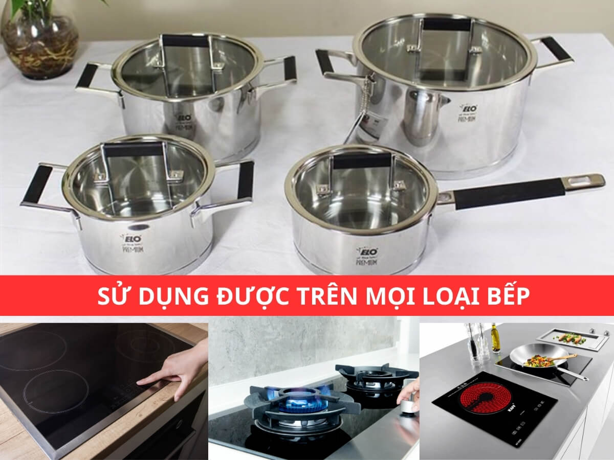Sử dụng được trên mọi loại bếp