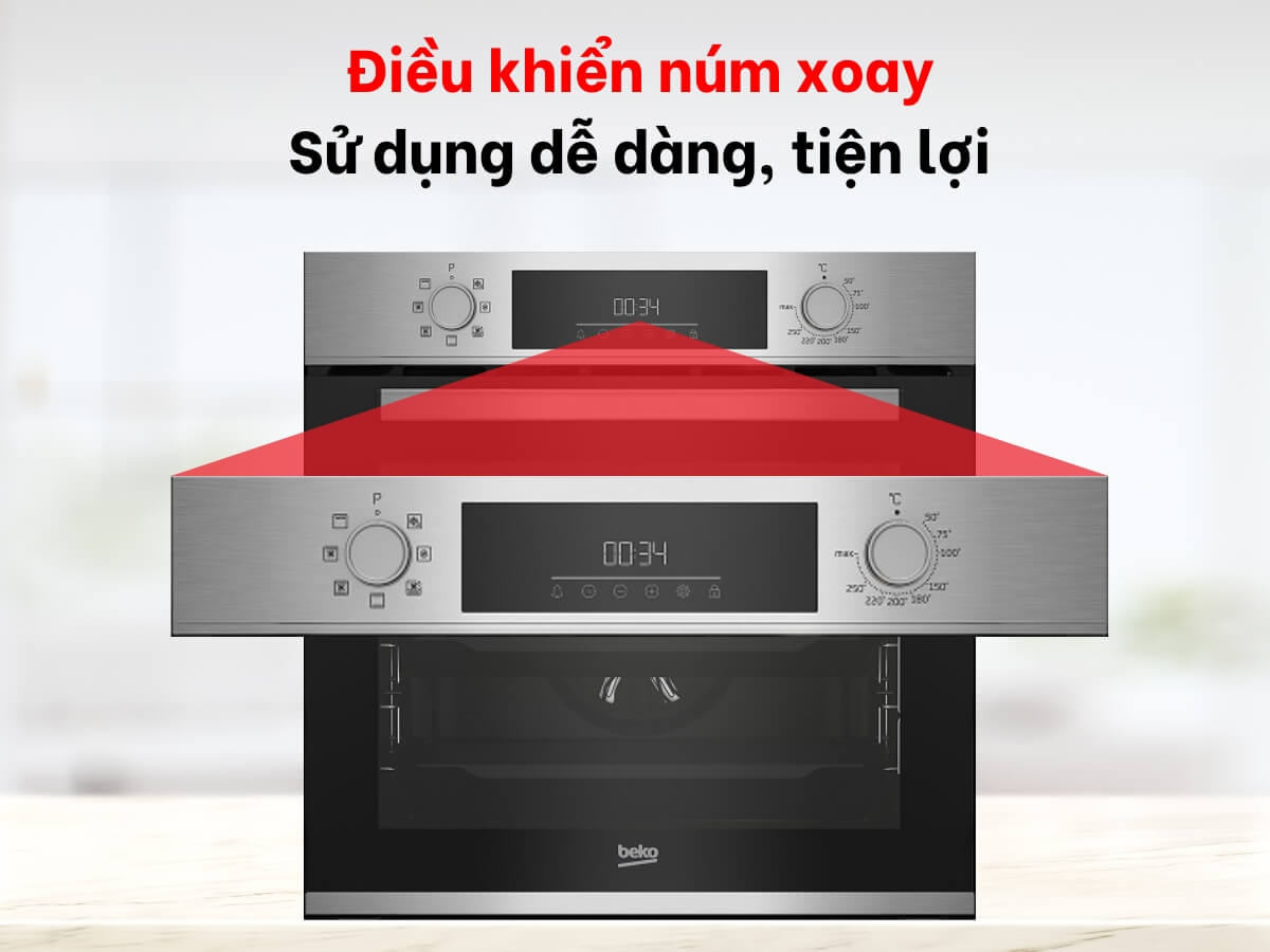 Điều khiển núm xoay và cảm ứng dễ sử dụng