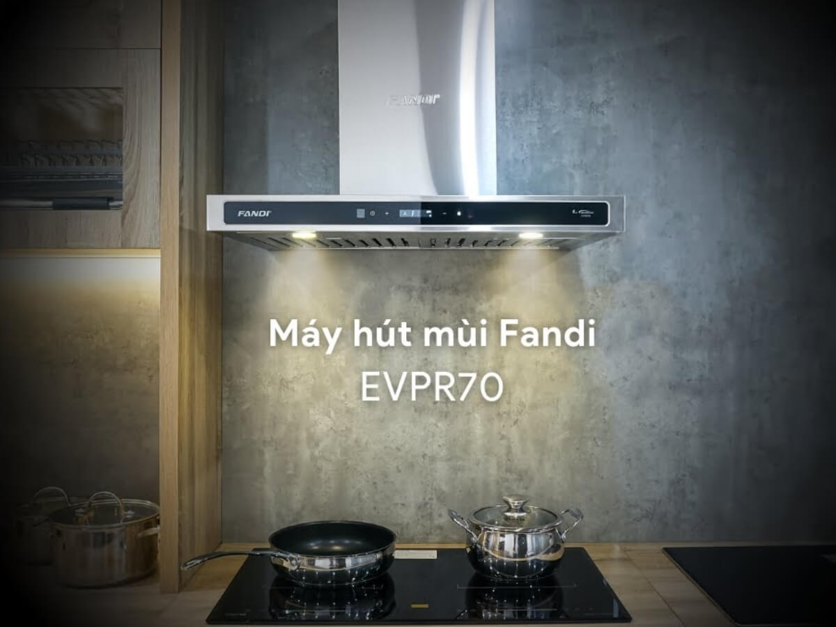 Máy hút mùi Fandi EVPR70 thiết kế chữ T sang trọng