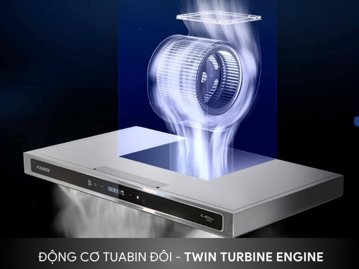 Công suất hút 1400 m³/h mạnh mẽ
