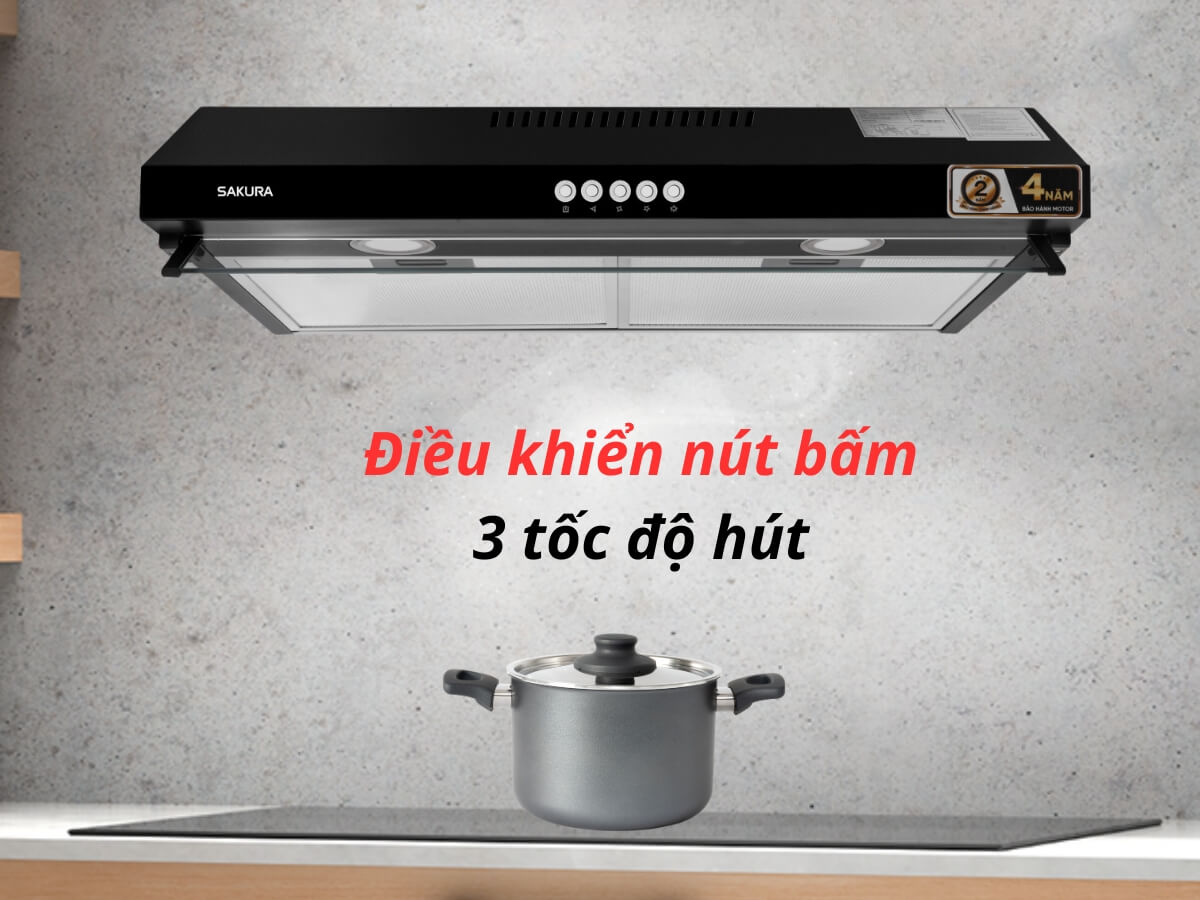 Điều khiển nút bấm 3 tốc độ hút