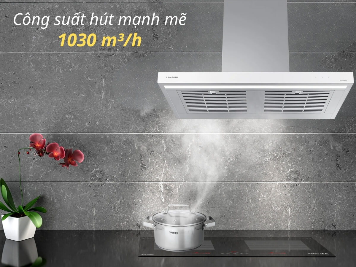 Công suất hút 1030 m³/h mạnh mẽ