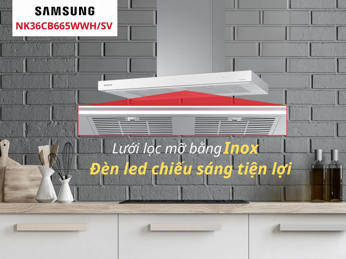 Lưới lọc mỡ bằng inox có thể tháo rời