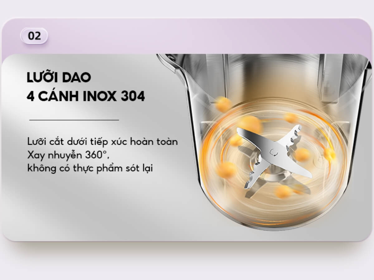 Lưỡi dao 4 cánh inox 304 cao cấp