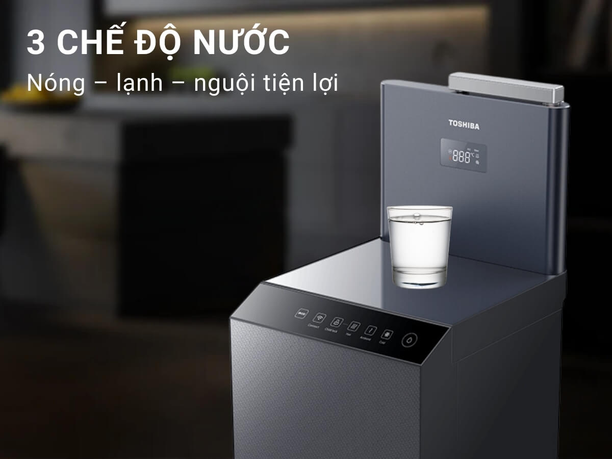 3 chế độ nước nóng - lạnh - nguội tiện lợi