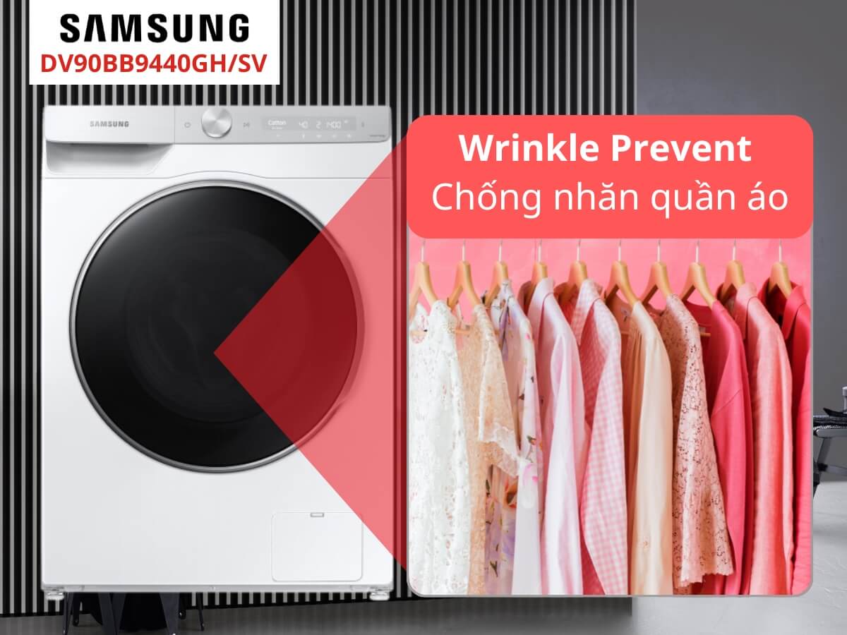 Chế độ Wrinkle Prevent chống nhăn quần áo