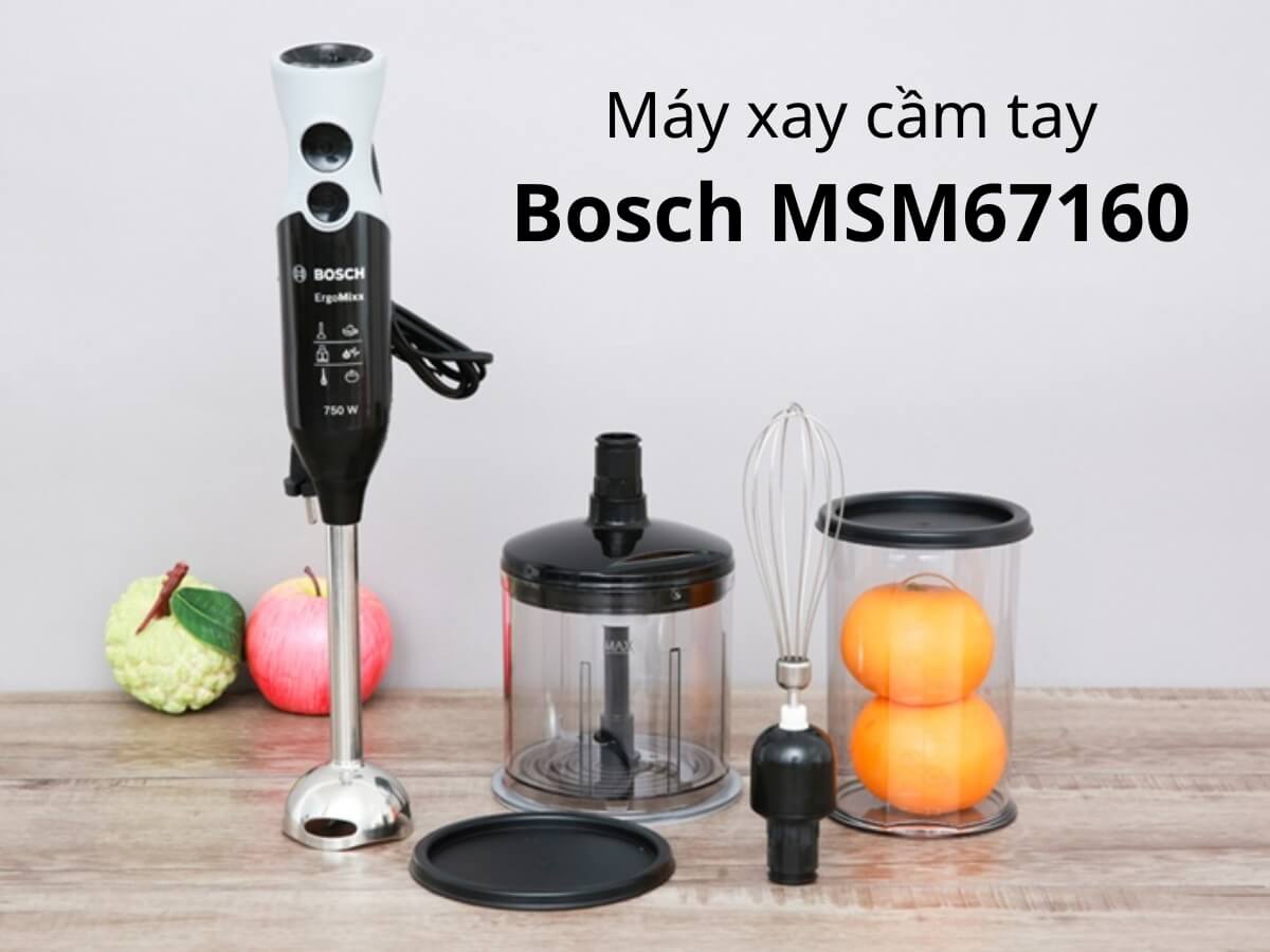 Máy xay cầm tay Bosch MSM67160 thiết kế nhỏ gọn, dễ sử dụng