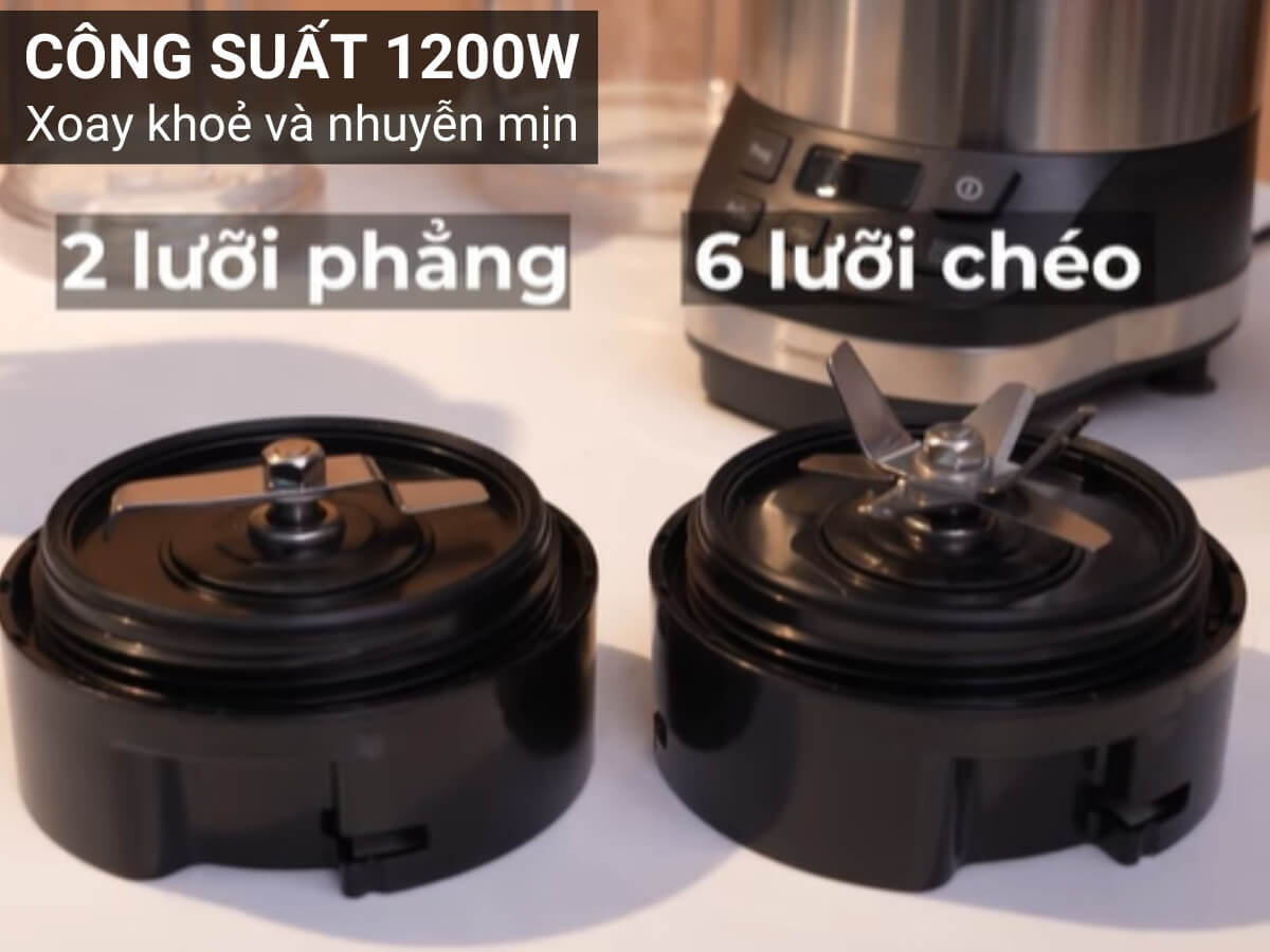 Công suất 1200W, xoay khoẻ và nhuyễn mịn