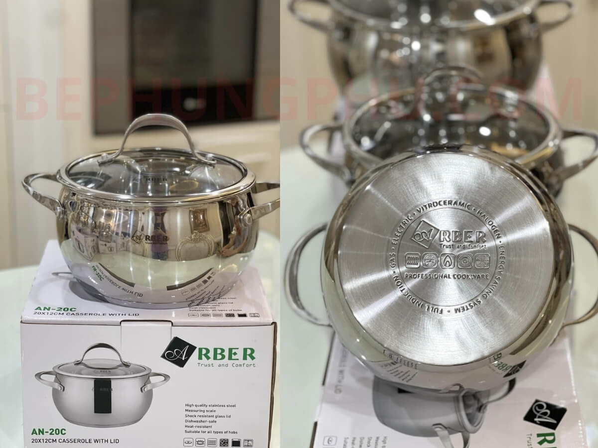 nồi inox 3 đáy Arber AN-20C