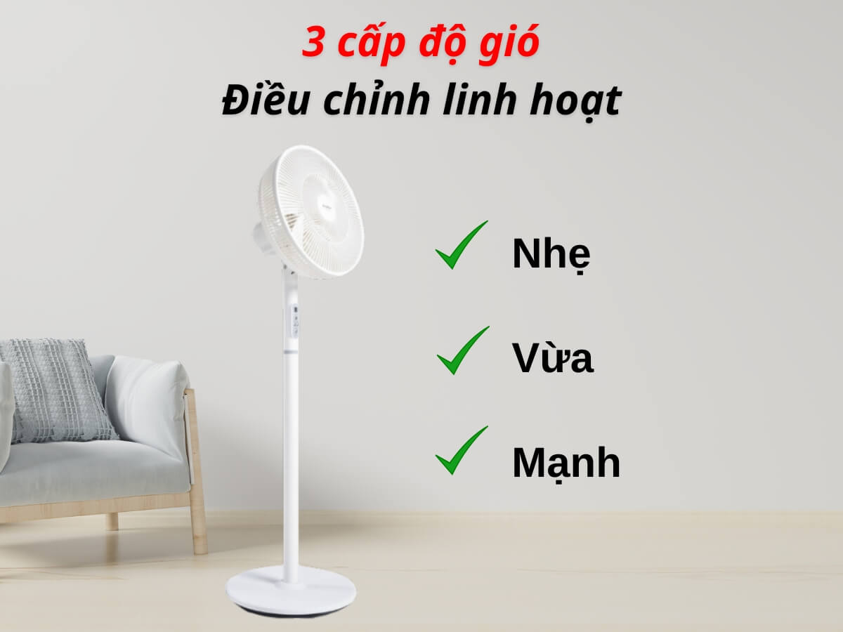 3 tốc độ gió tuỳ chỉnh