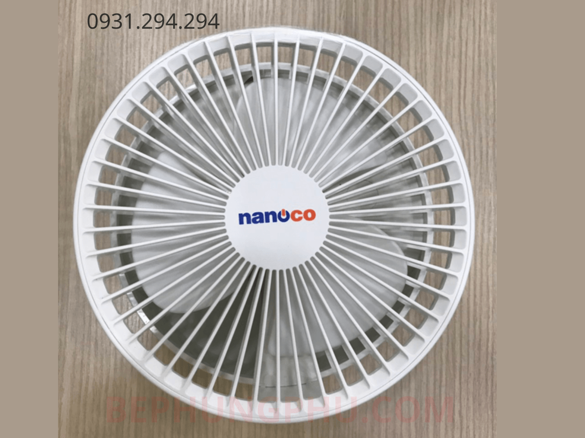 Quạt tích điện Nanoco NFF1617W gấp gọn tiện lợi