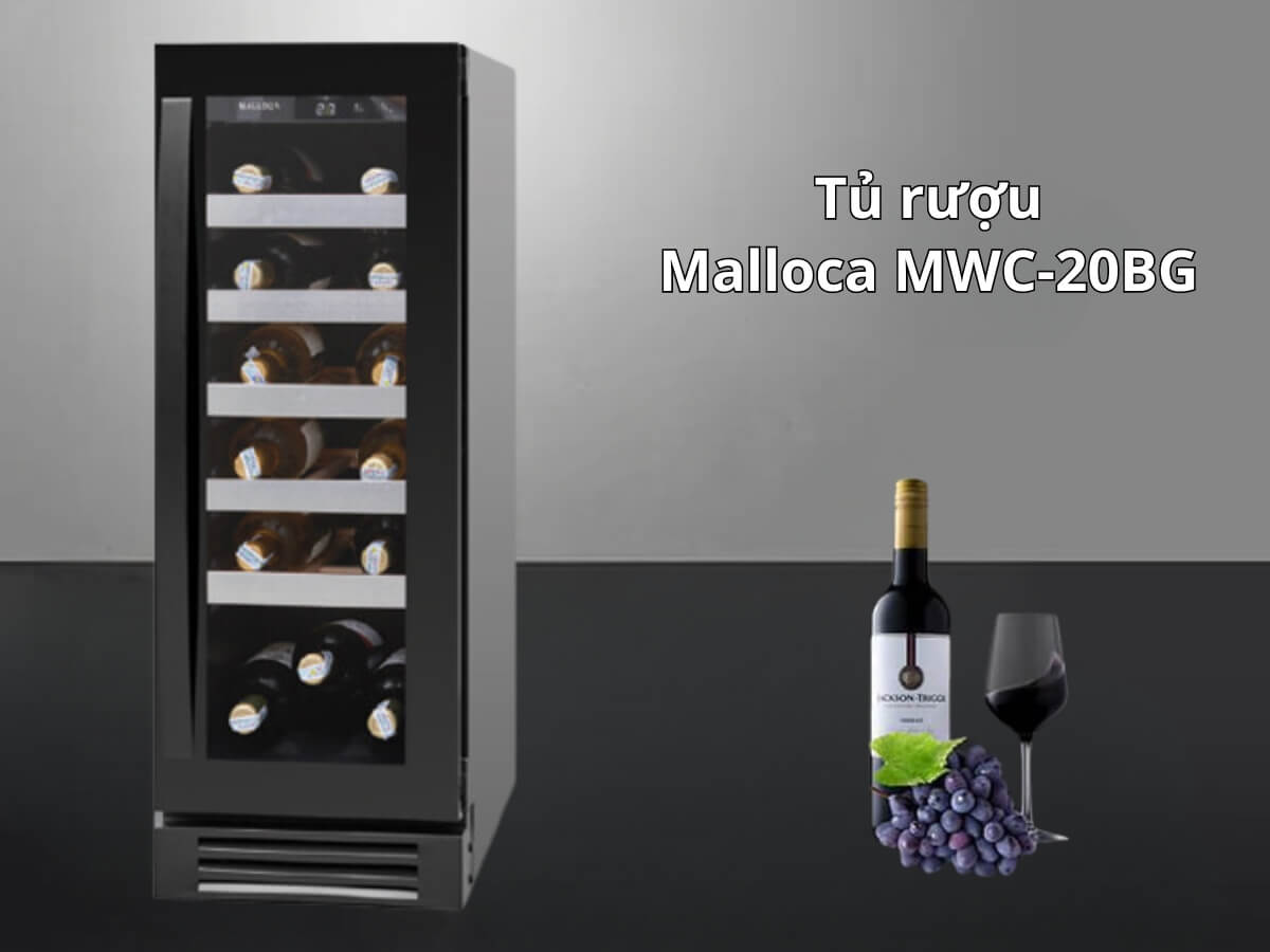 Tủ rượu Malloca MWC-20BG thiết kế sang trọng
