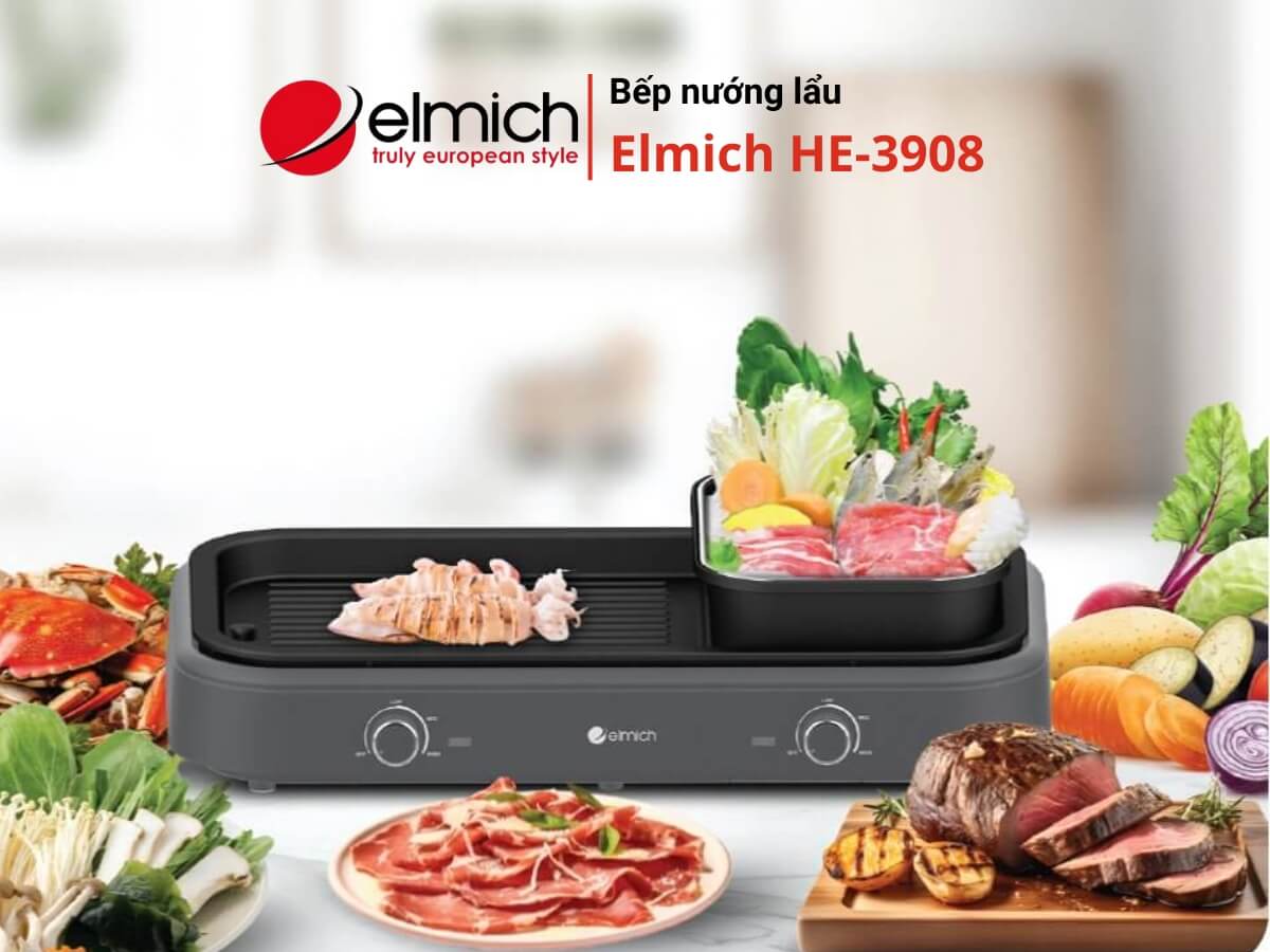 Bếp nướng lẩu Elmich HE-3908