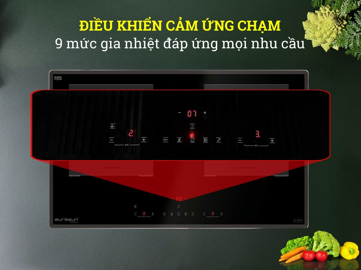 Điều khiển cảm ứng chạm hiện đại, dễ sử dụng