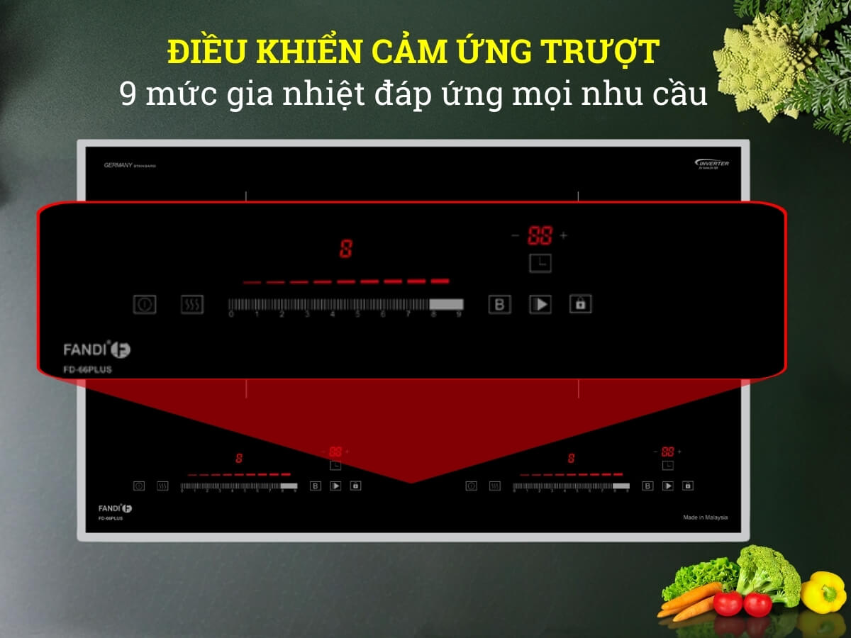 9 cấp độ nấu linh hoạt