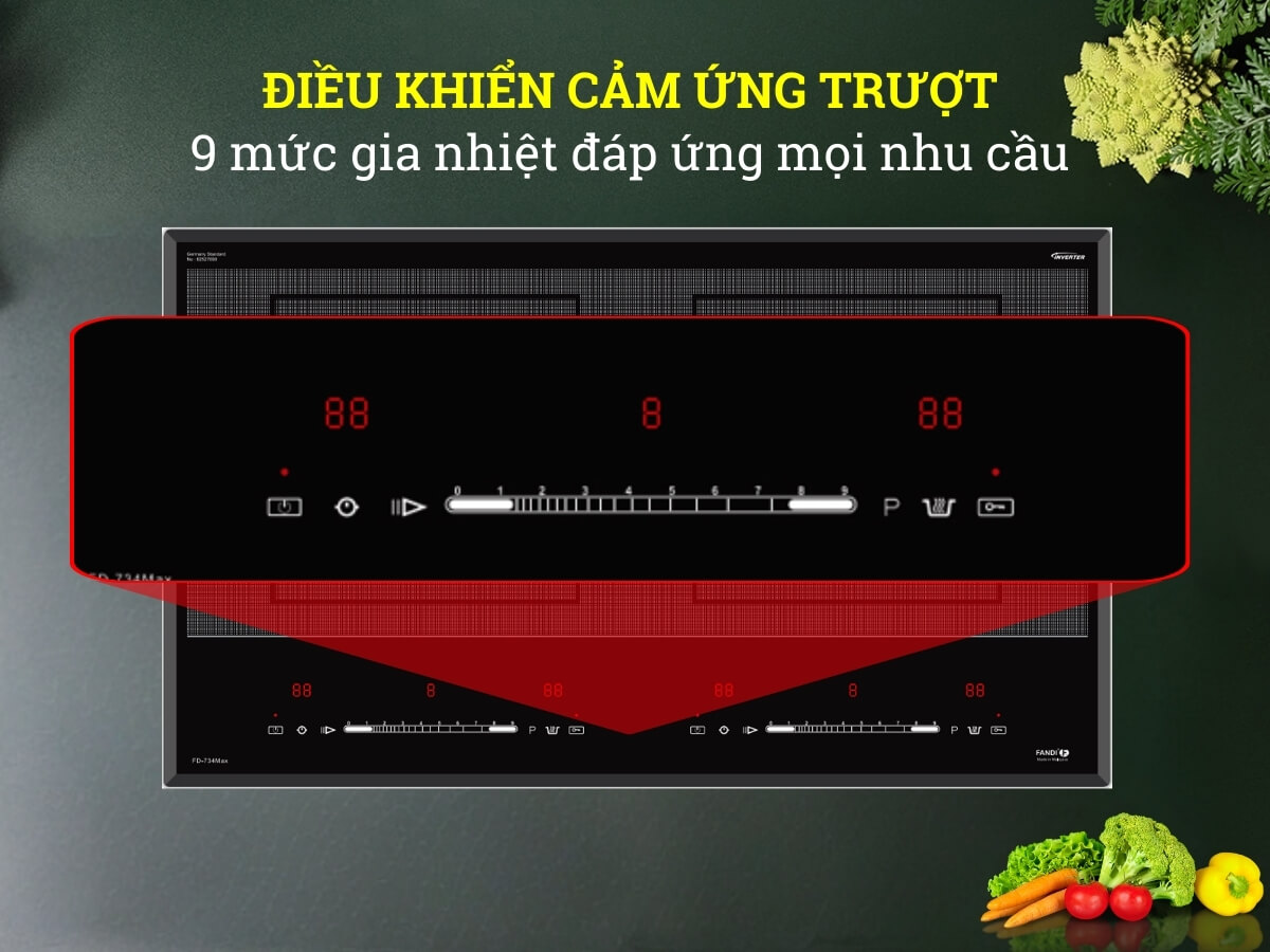 Điều khiển cảm ứng trượt hiện đại, dễ sử dụng