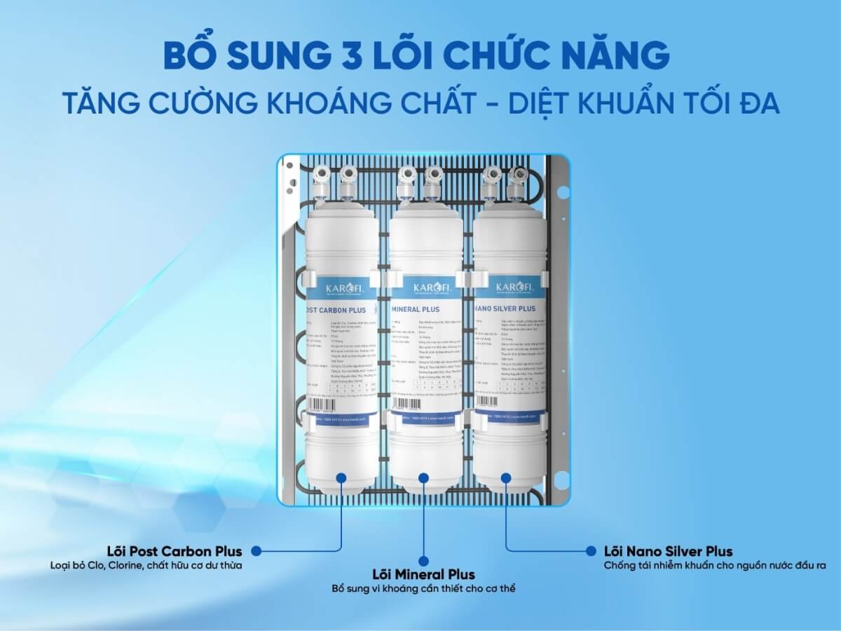 Bổ sung 3 lõi chức năng - Tăng cường khoáng chất, diệt khuẩn tối đa