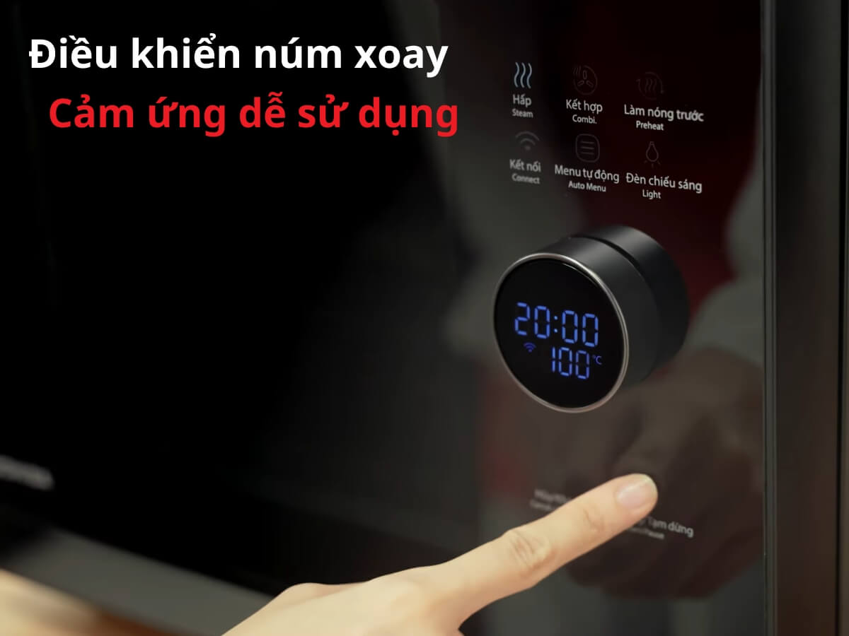 Điều khiển núm xoay và cảm ứng dễ sử dụng