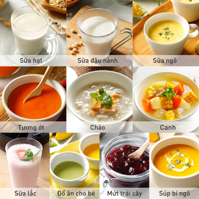 12 chương trình nấu cài đặt sẵn