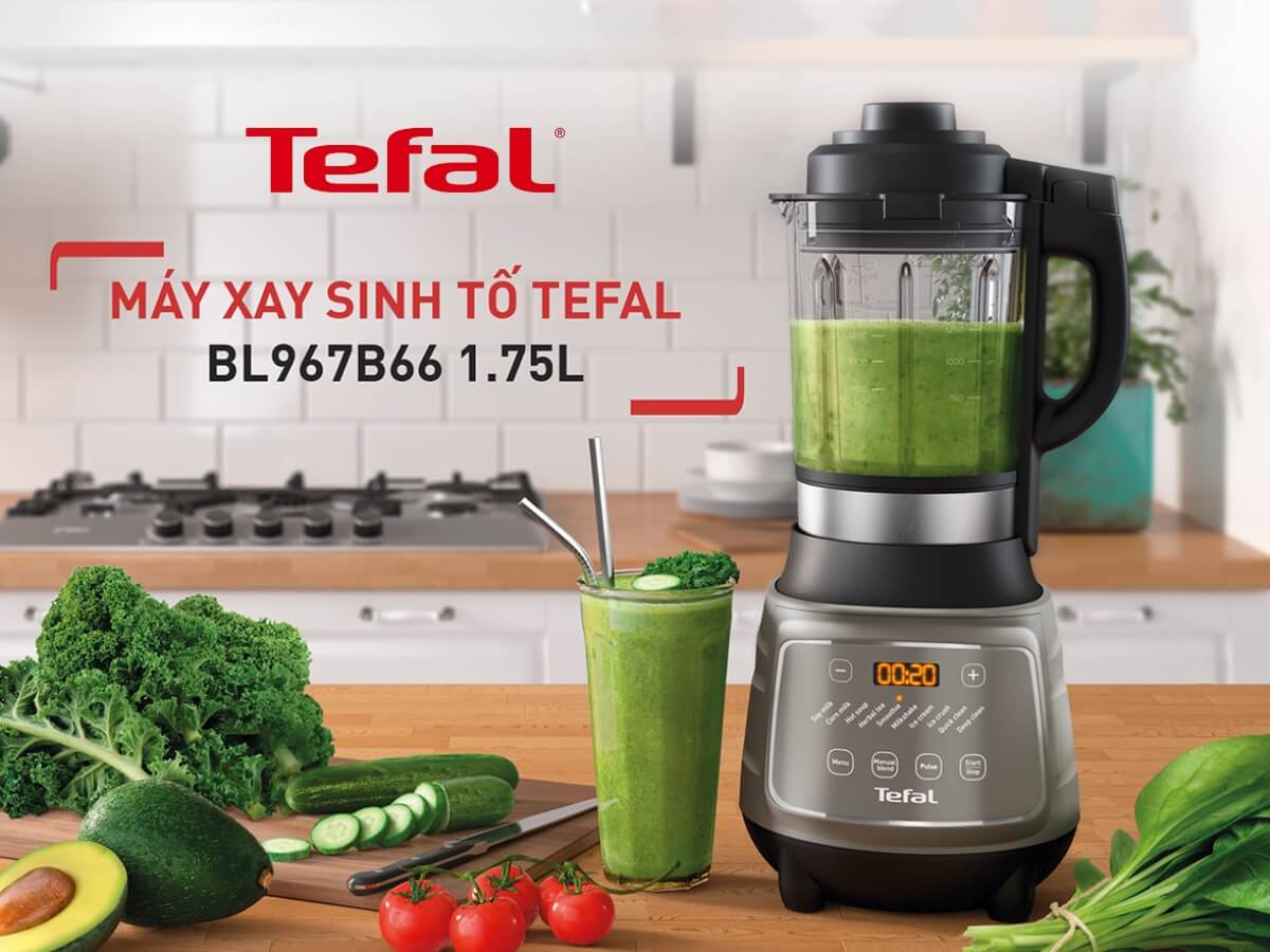 Máy làm sữa hạt Tefal BL967B66 thiết kế hiện đại
