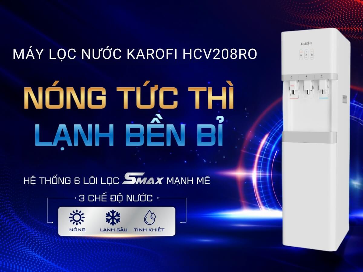 Máy lọc nước Karofi HCV208RO thiết kế hiện đại, sang trọng