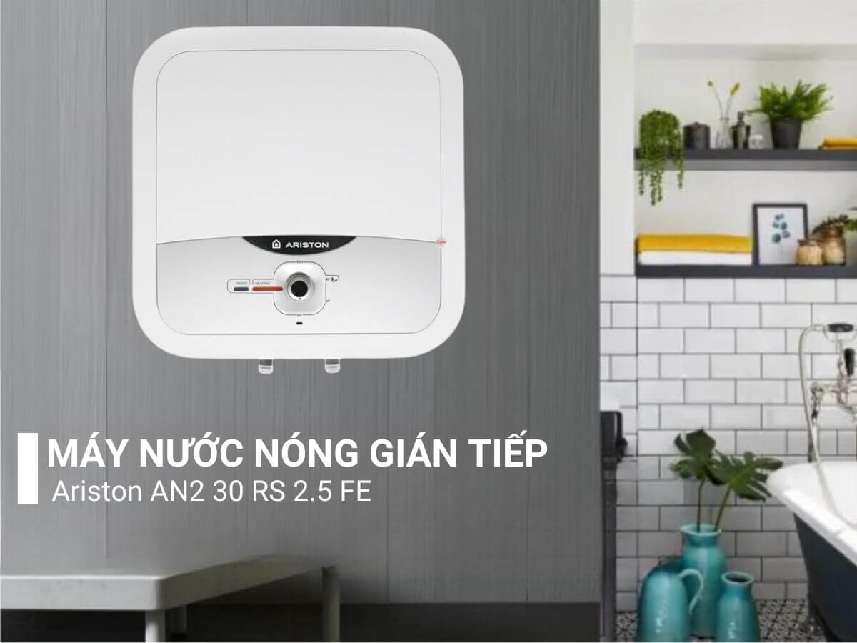 Máy nước nóng Ariston AN2 30 RS 2.5 FE thiết kế hiện đại, gắn tường tiện lợi