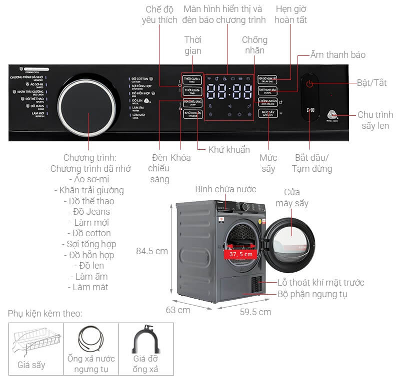 máy sấy toshiba td-bk110ghv(mk)