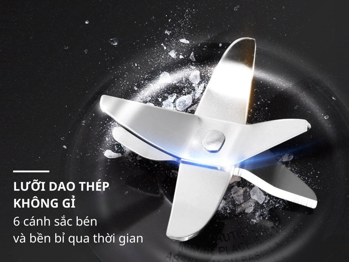 Lưỡi dao thép không gỉ 6 cánh sắc bén