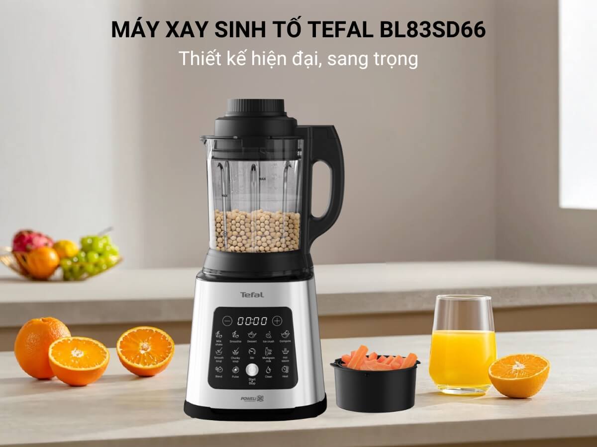 Máy xay sinh tố Tefal BL83SD66 thiết kế hiện đại