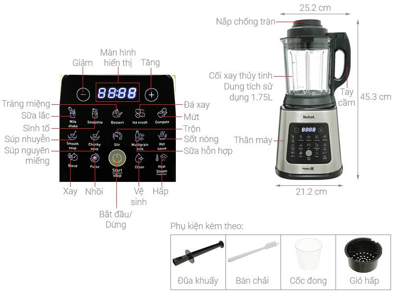 Máy xay sinh tố Tefal BL83SD66