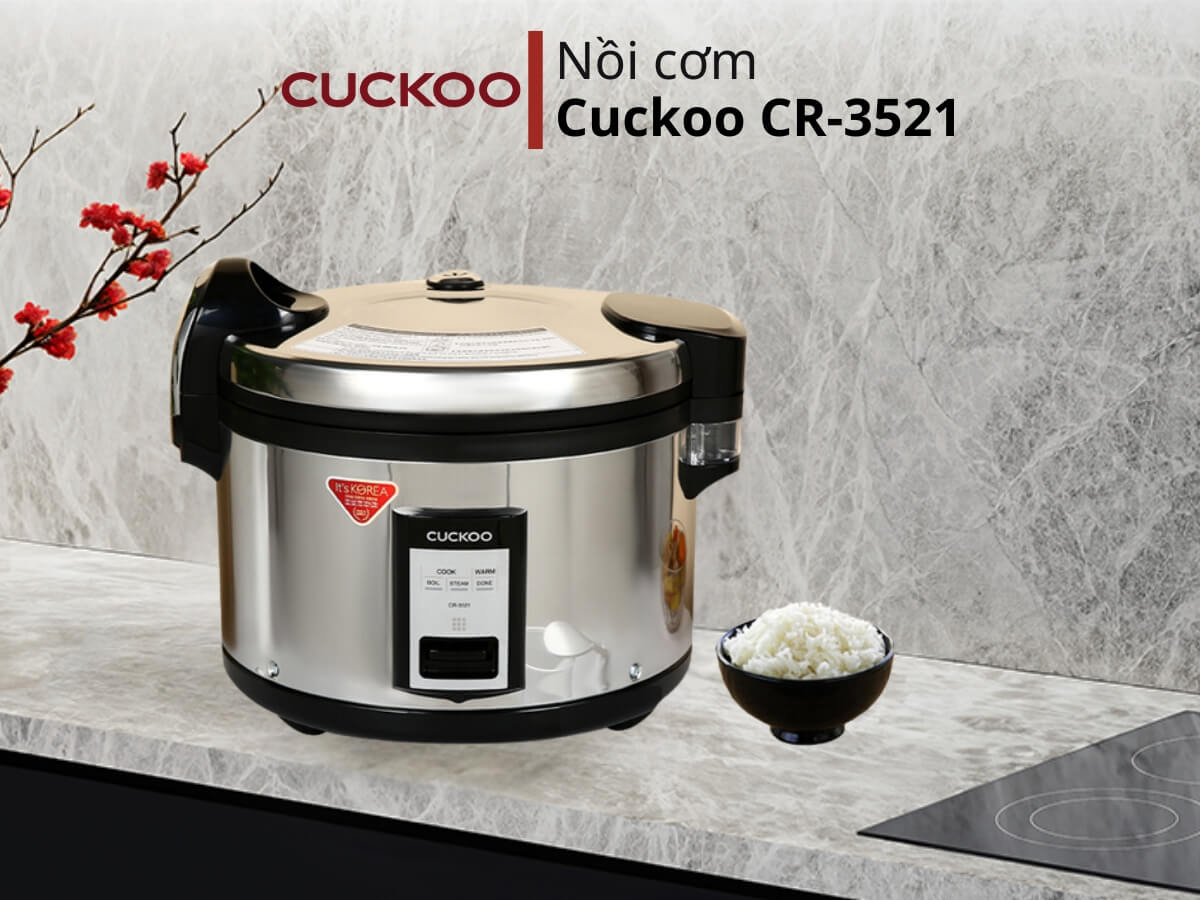 Nồi cơm điện Cuckoo CR-3521 dung tích 6.3 lít, thiết kế đẹp mắt