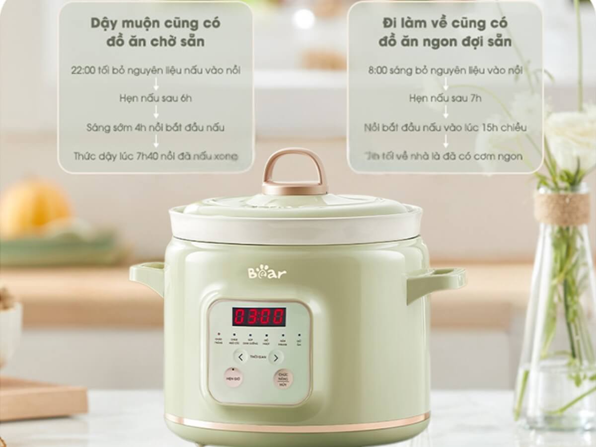 Tính năng hẹn giờ nấu linh hoạt