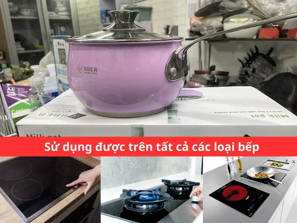 Sử dụng được trên mọi loại bếp