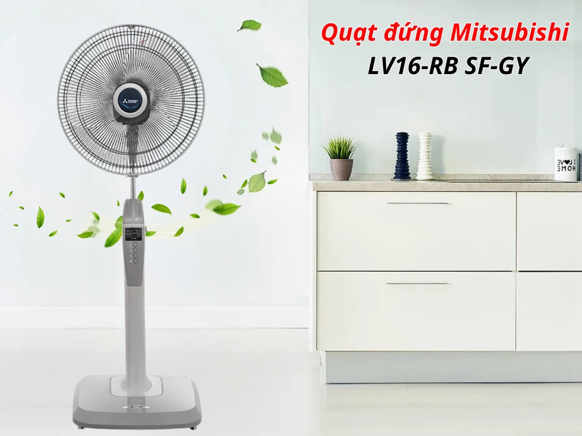 Quạt đứng Mitsubishi LV16-RB thiết kế hiện đại, sang trọng