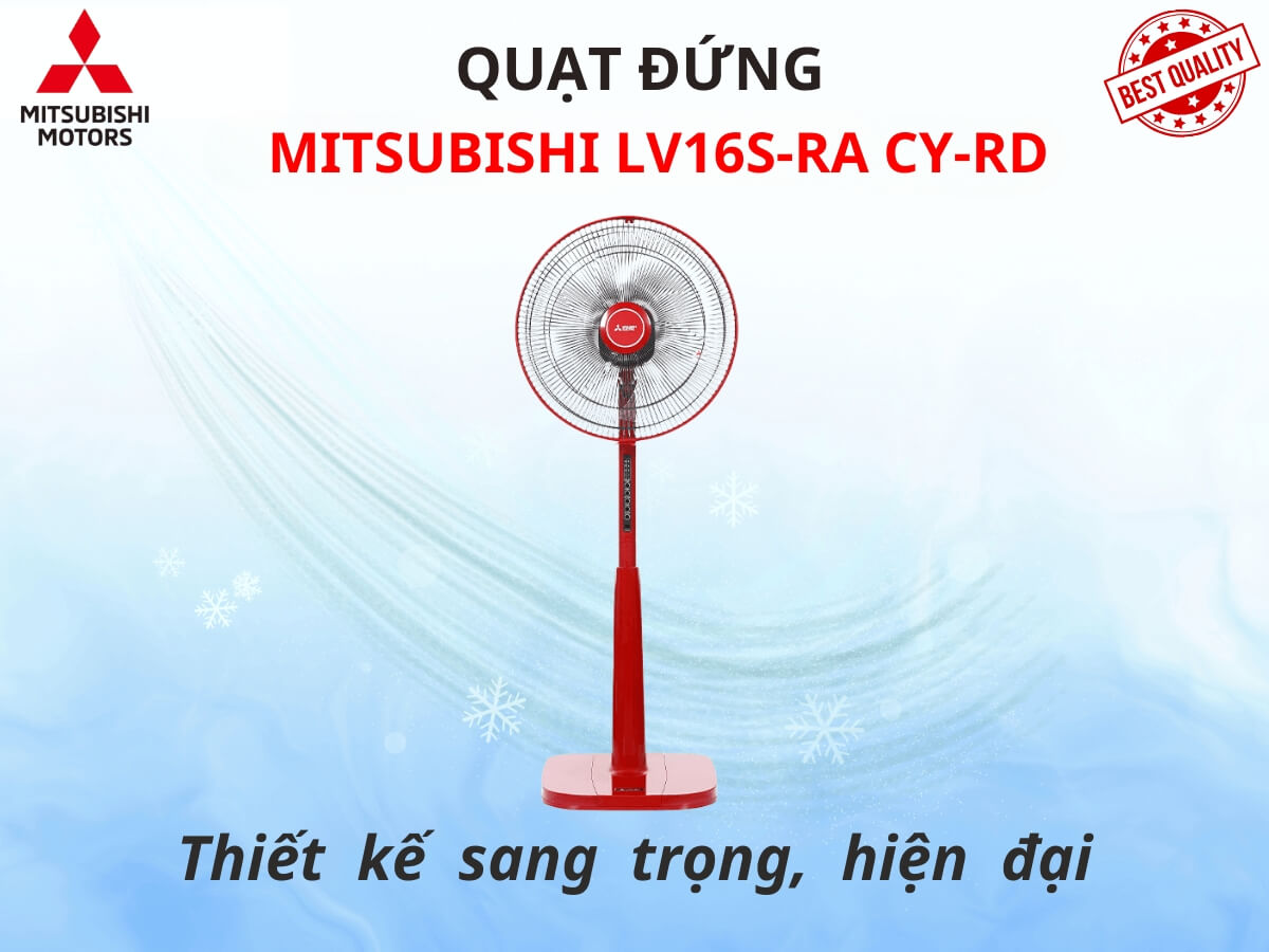 Quạt đứng Mitsubishi LV16S-RA CY-RD thiết kế hiện đại, sang trọng
