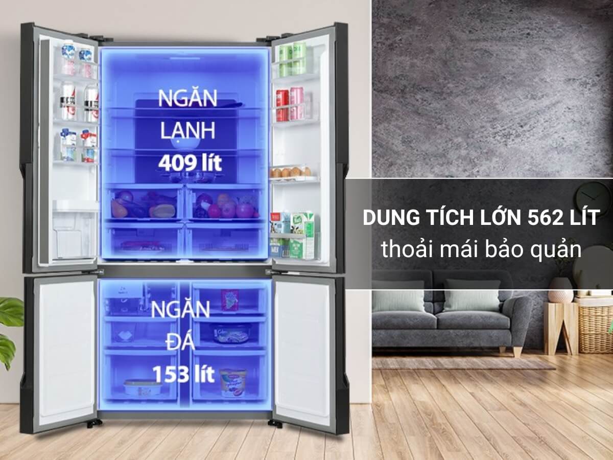 Dung tích lớn 562 lít