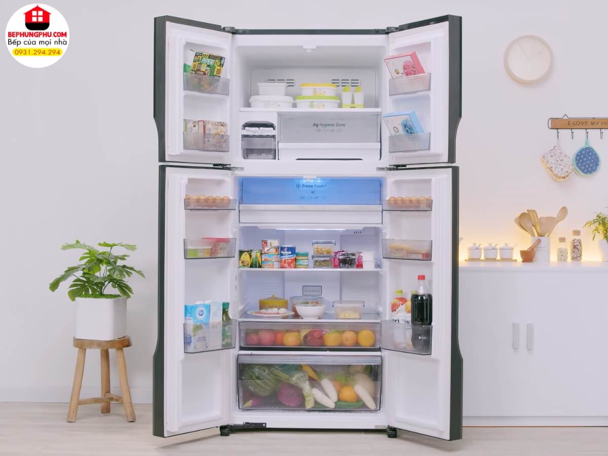 Bên trong tủ lạnh Panasonic NR-DZ601VGKV