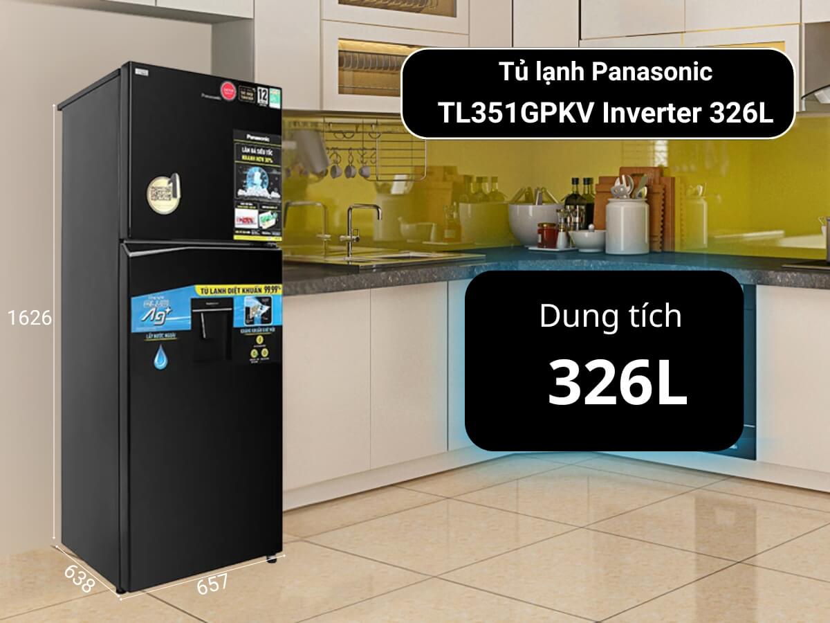 Tủ lạnh Panasonic TL351GPKV Inverter 326L thiết kế hiện đại